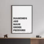 Diamonds are made under pressure poster